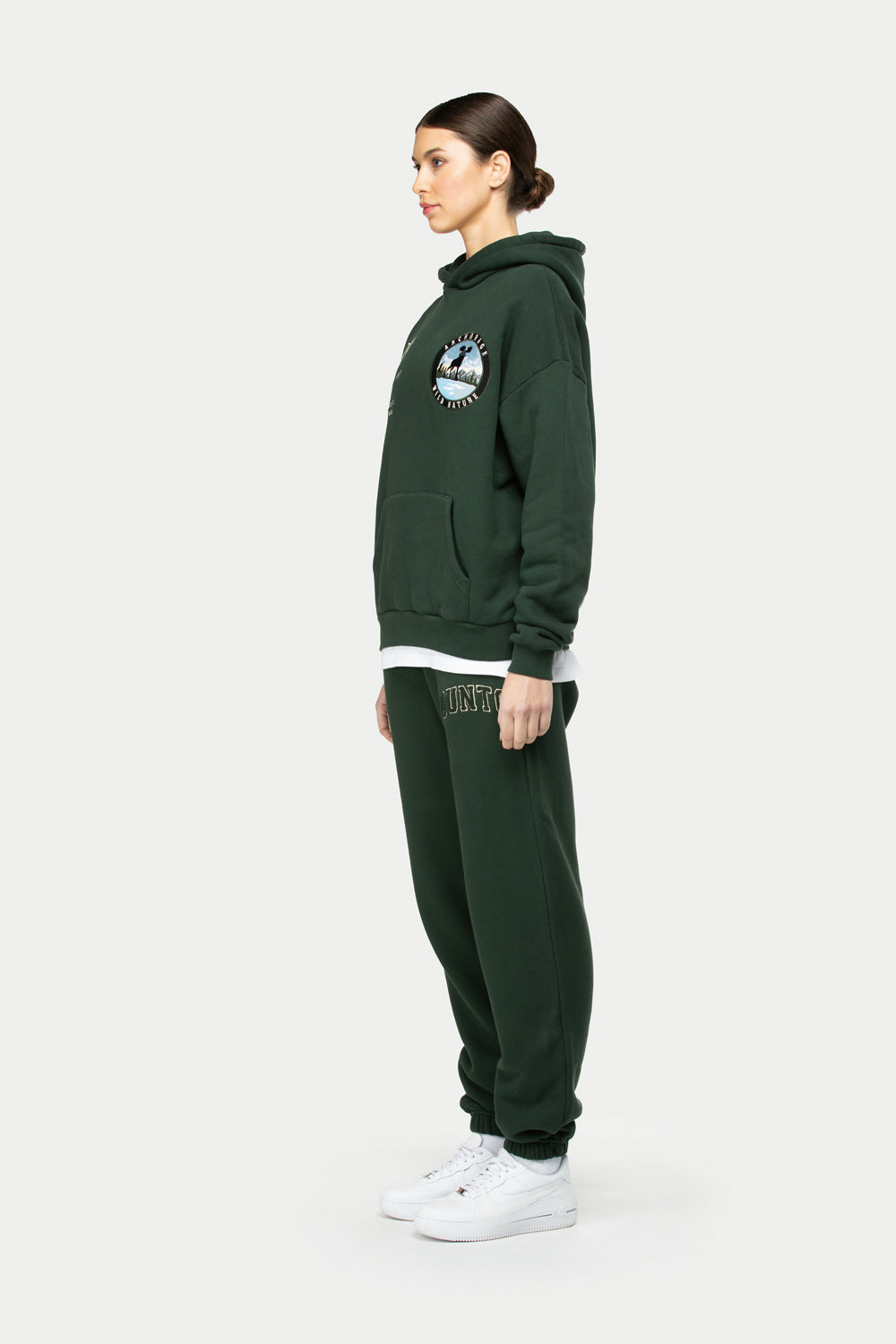 MOOSE BADGE HOODIE GREEN