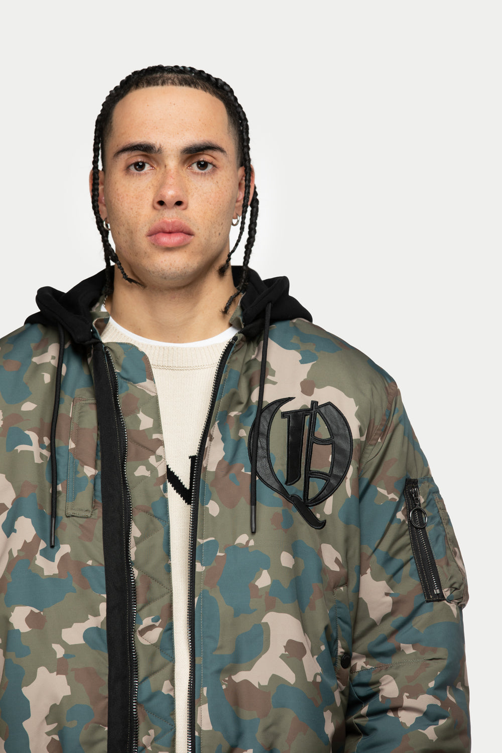 Qunto Camo Bomber Jacket