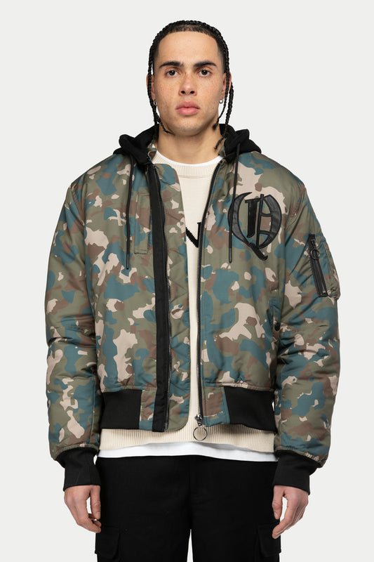Qunto Camo Bomber Jacket