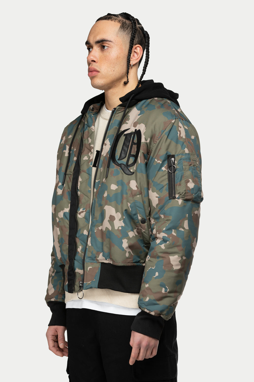 Qunto Camo Bomber Jacket