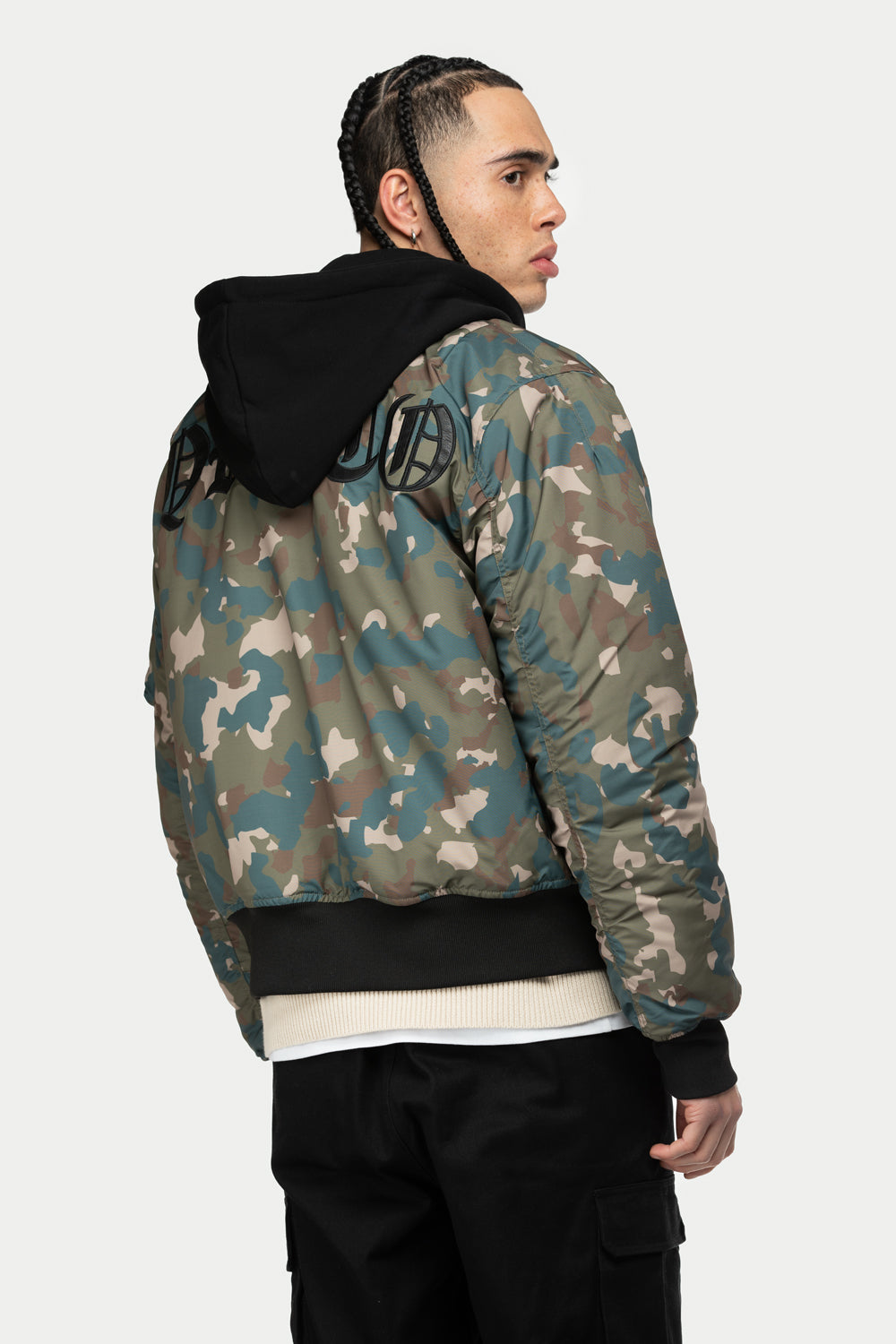 Qunto Camo Bomber Jacket