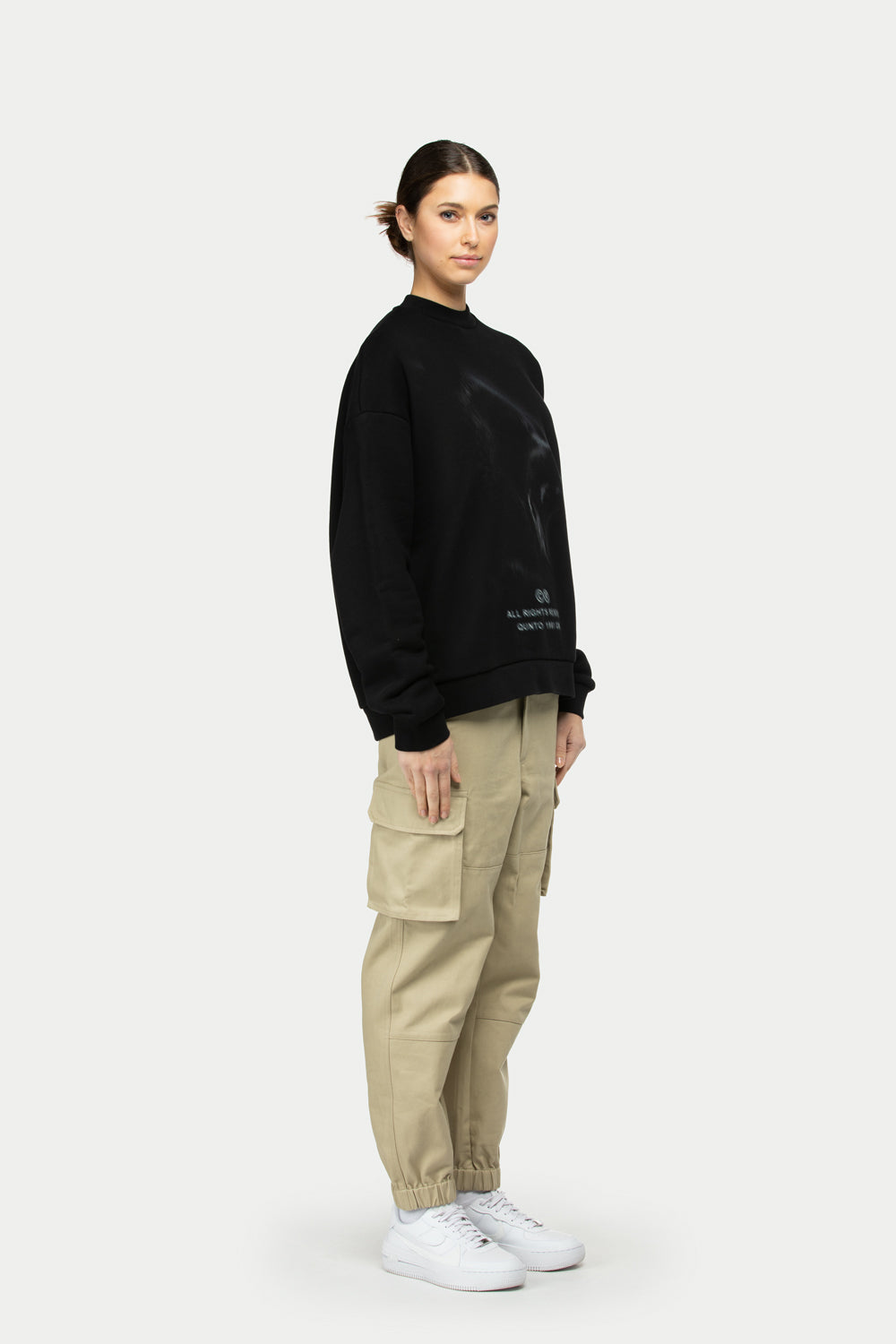 Bear Blurred Sweatshirt Black