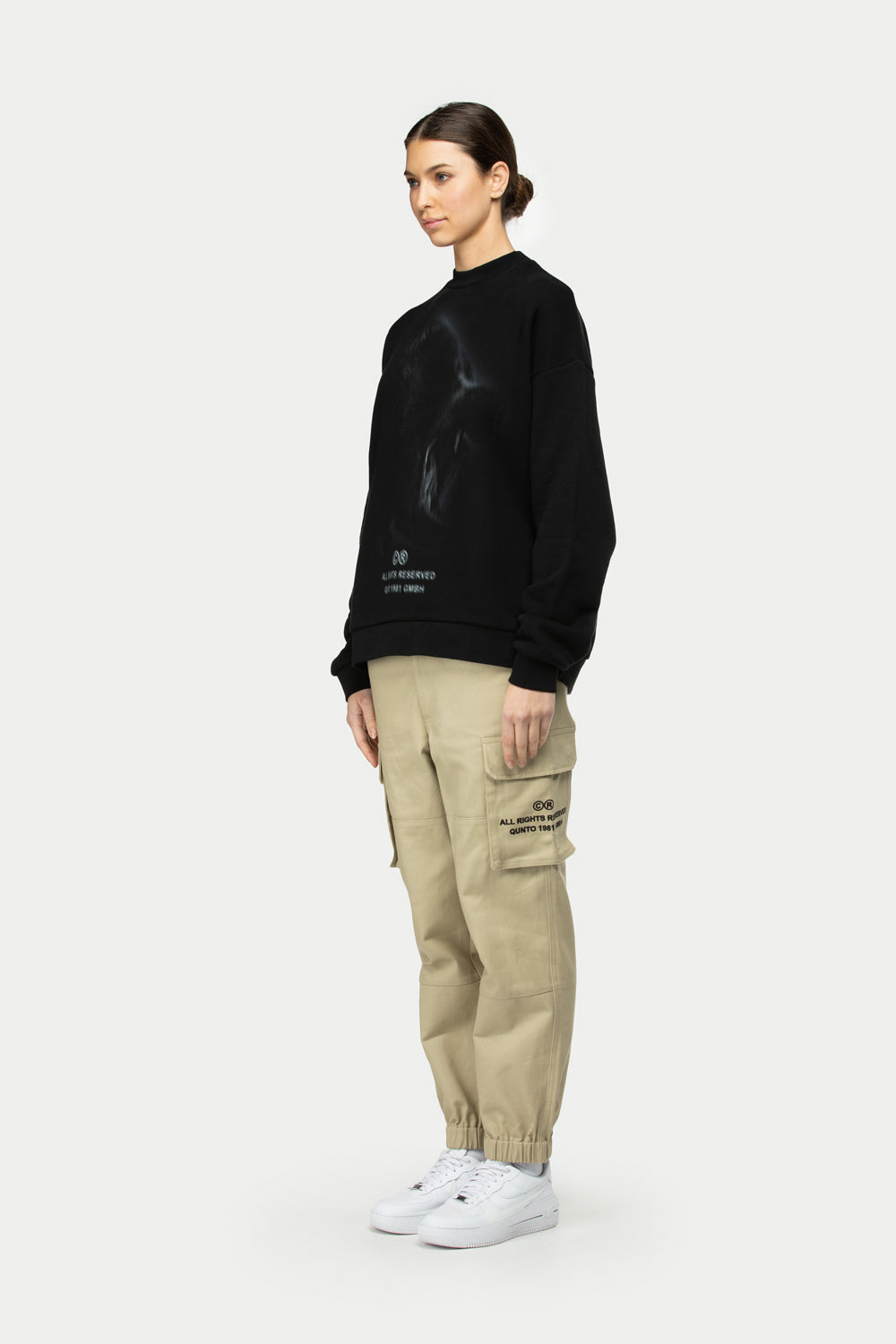 Bear Blurred Sweatshirt Black