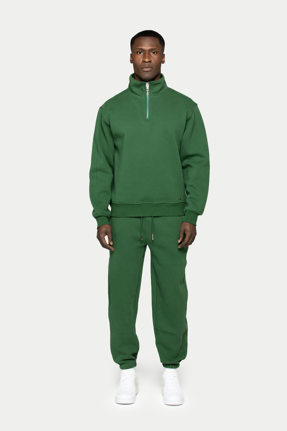 Super Heavy Half Zip Green