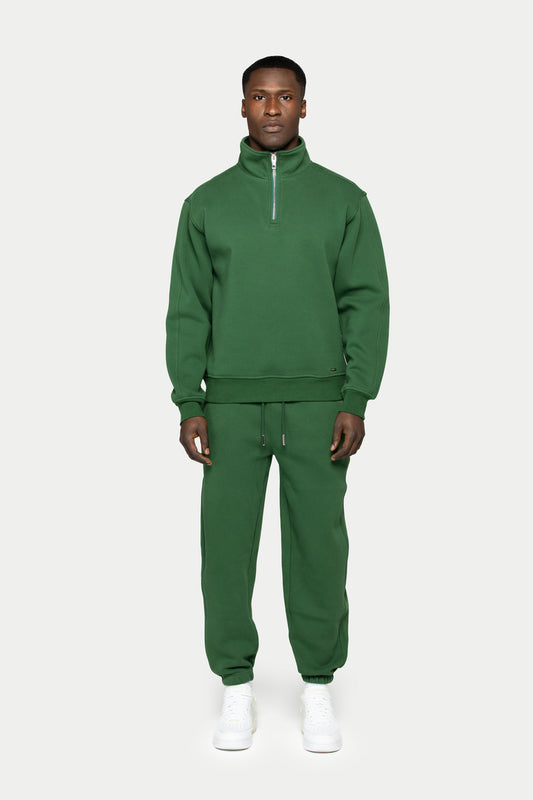 Super Heavy Half Zip Green