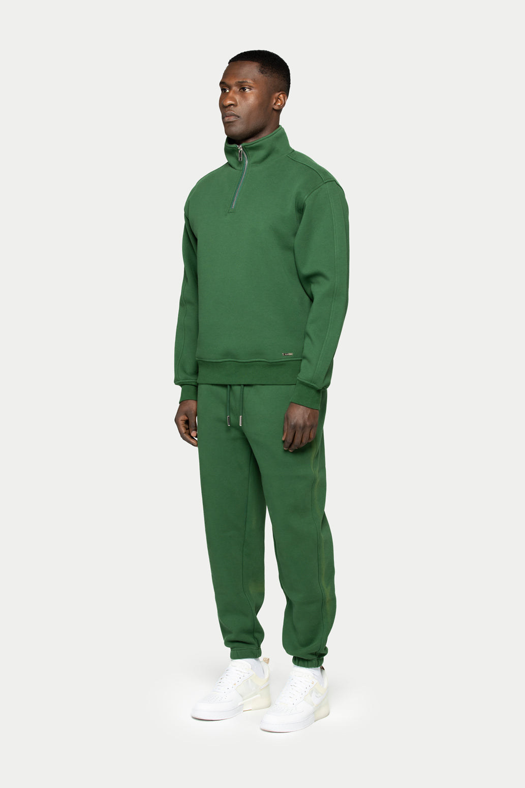 Super Heavy Half Zip Green