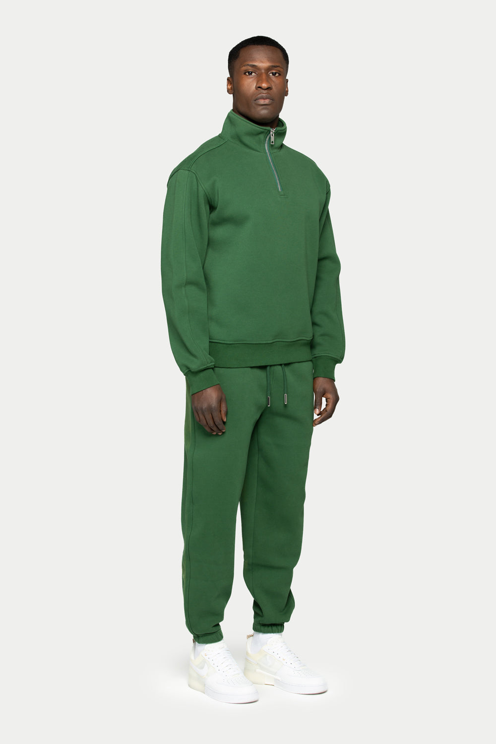 Super Heavy Half Zip Green