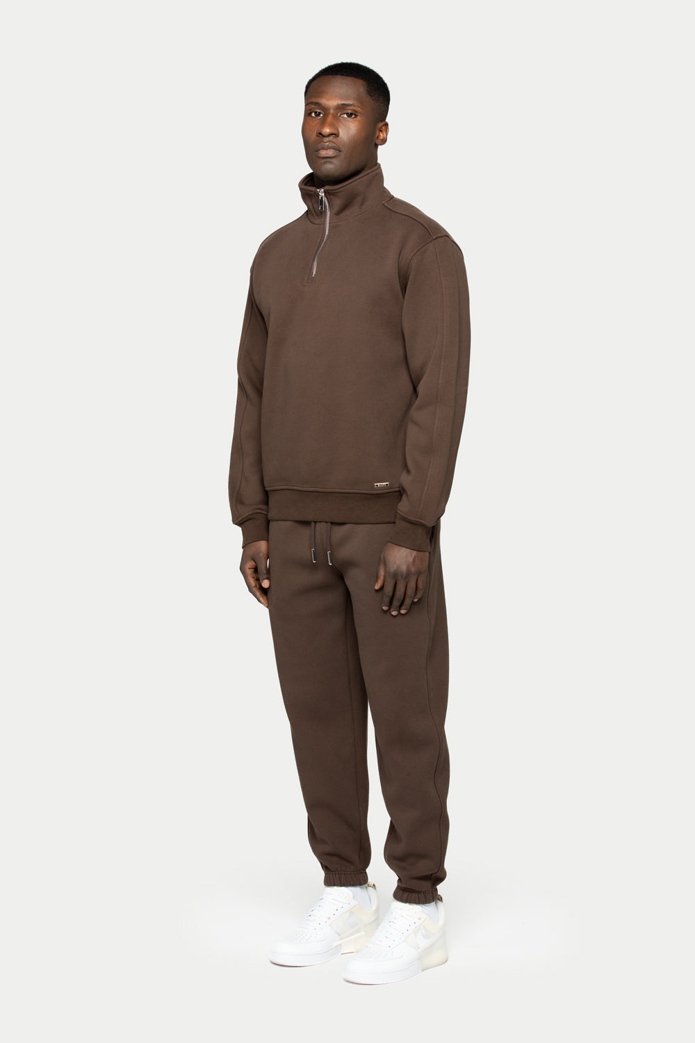 Super Heavy Half Zip Brown