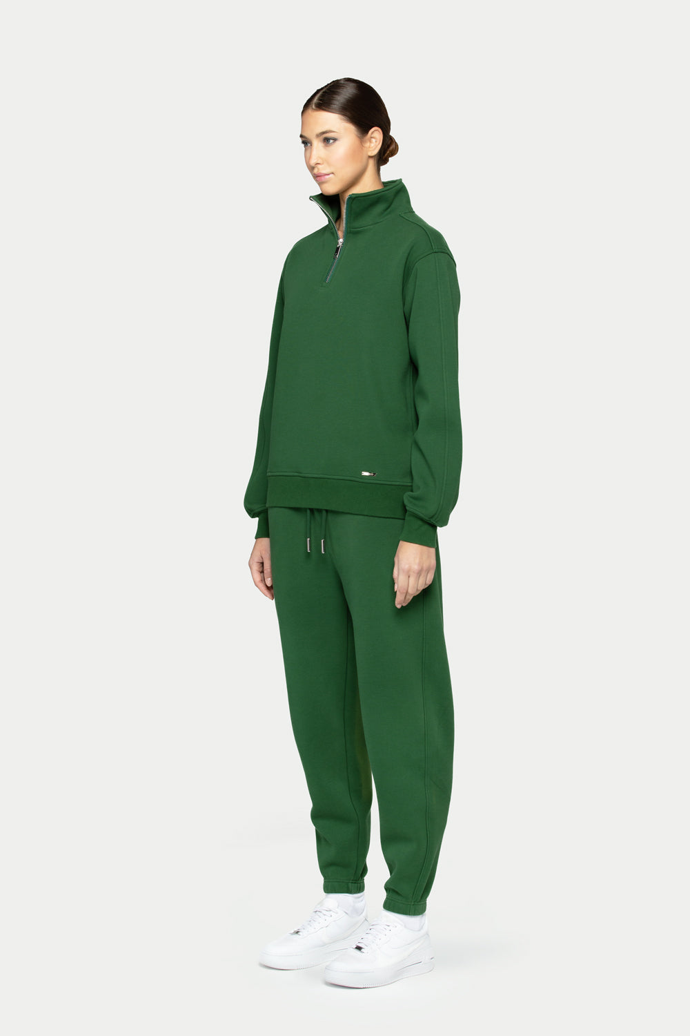 Super Heavy Half Zip Green