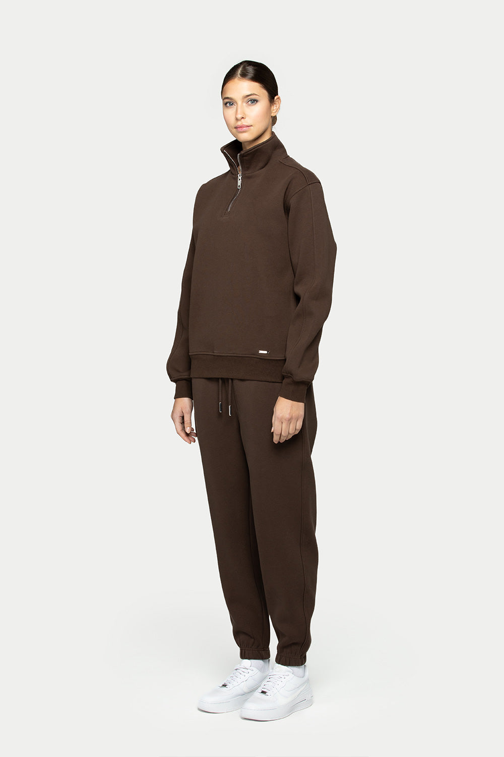 Super Heavy Half Zip Brown