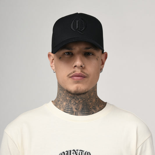 Black Q Trucker Cap