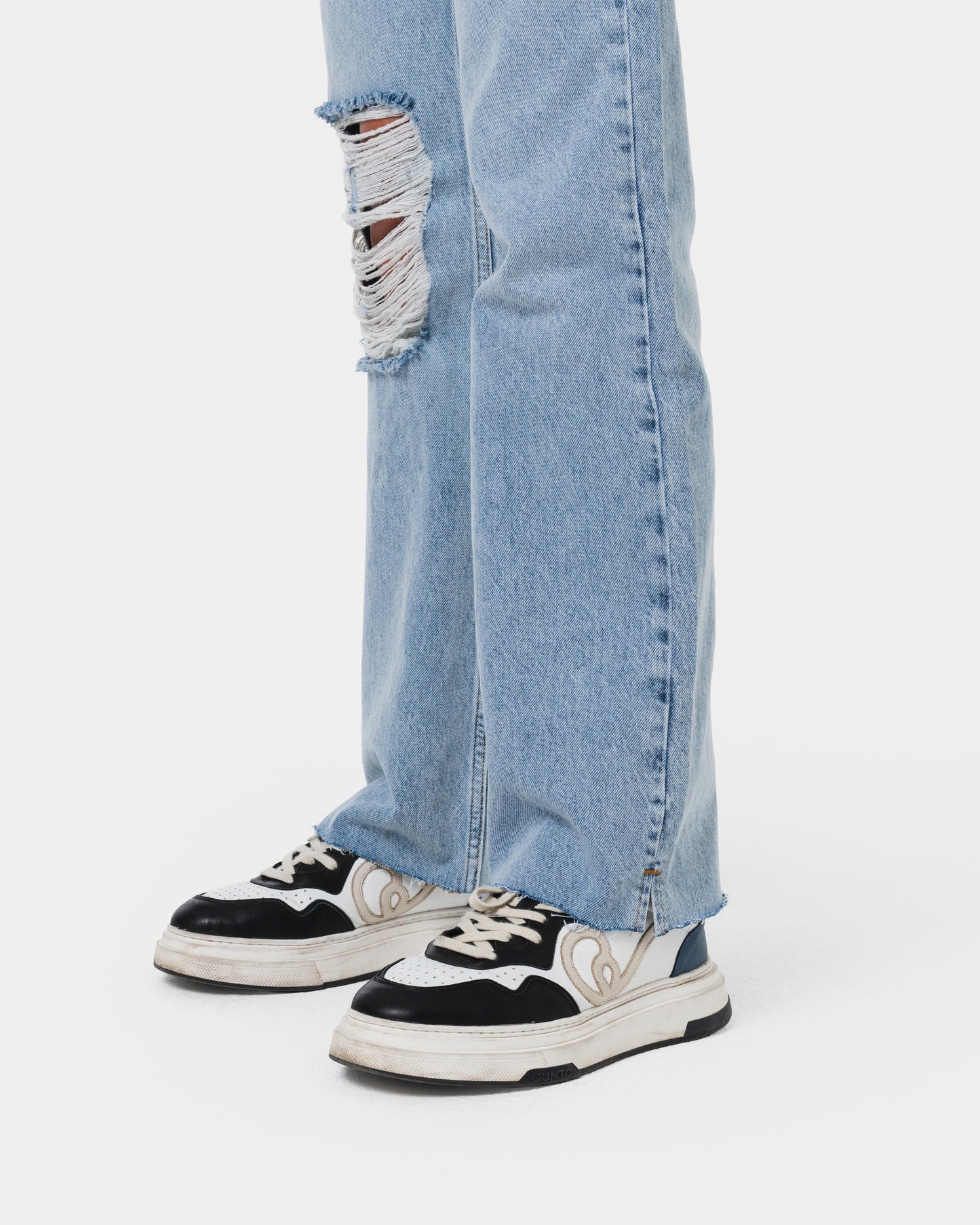 W RIPPED JEANS BLUE