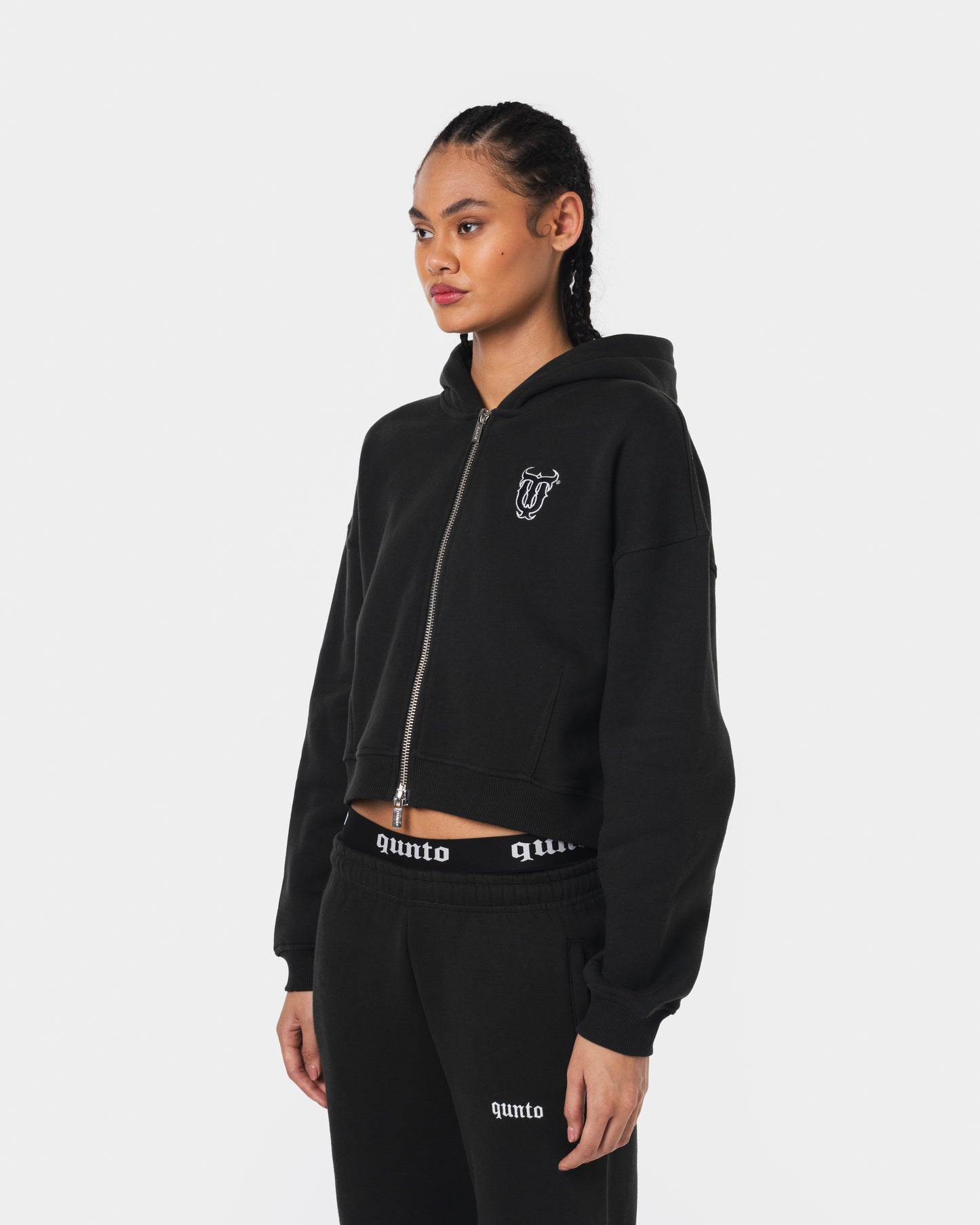 W CROPPED CARDIGAN BLACK