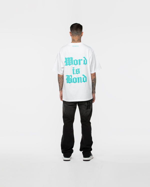 Qunto T-Shirt Word Is Bond Tiffany Blue