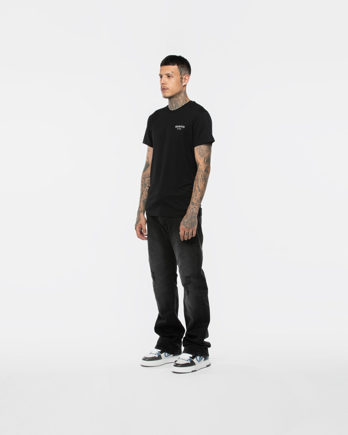 Qunto Slim T-Shirt Black