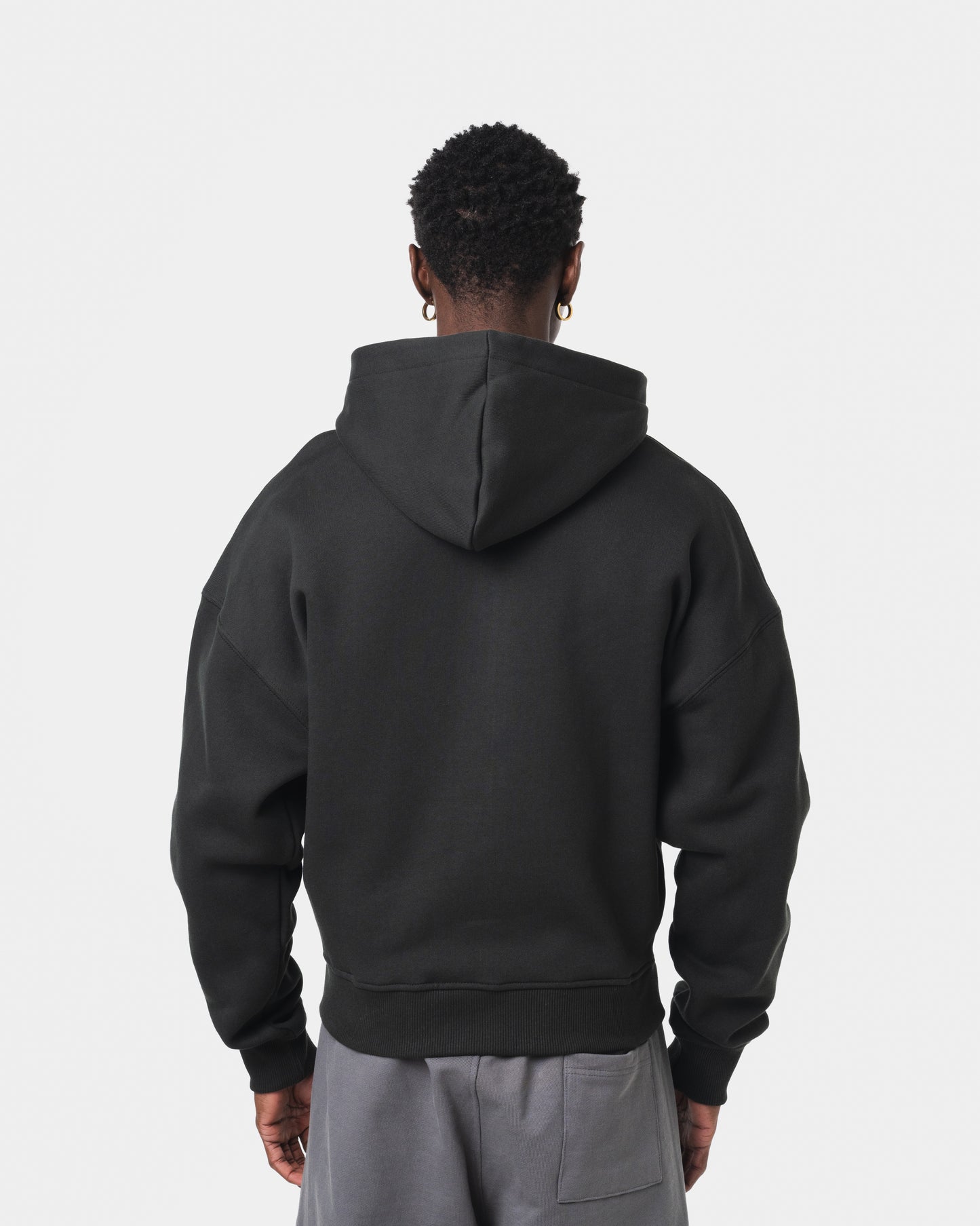 ESSENTIALS ZIPPER HOODIE BLACK