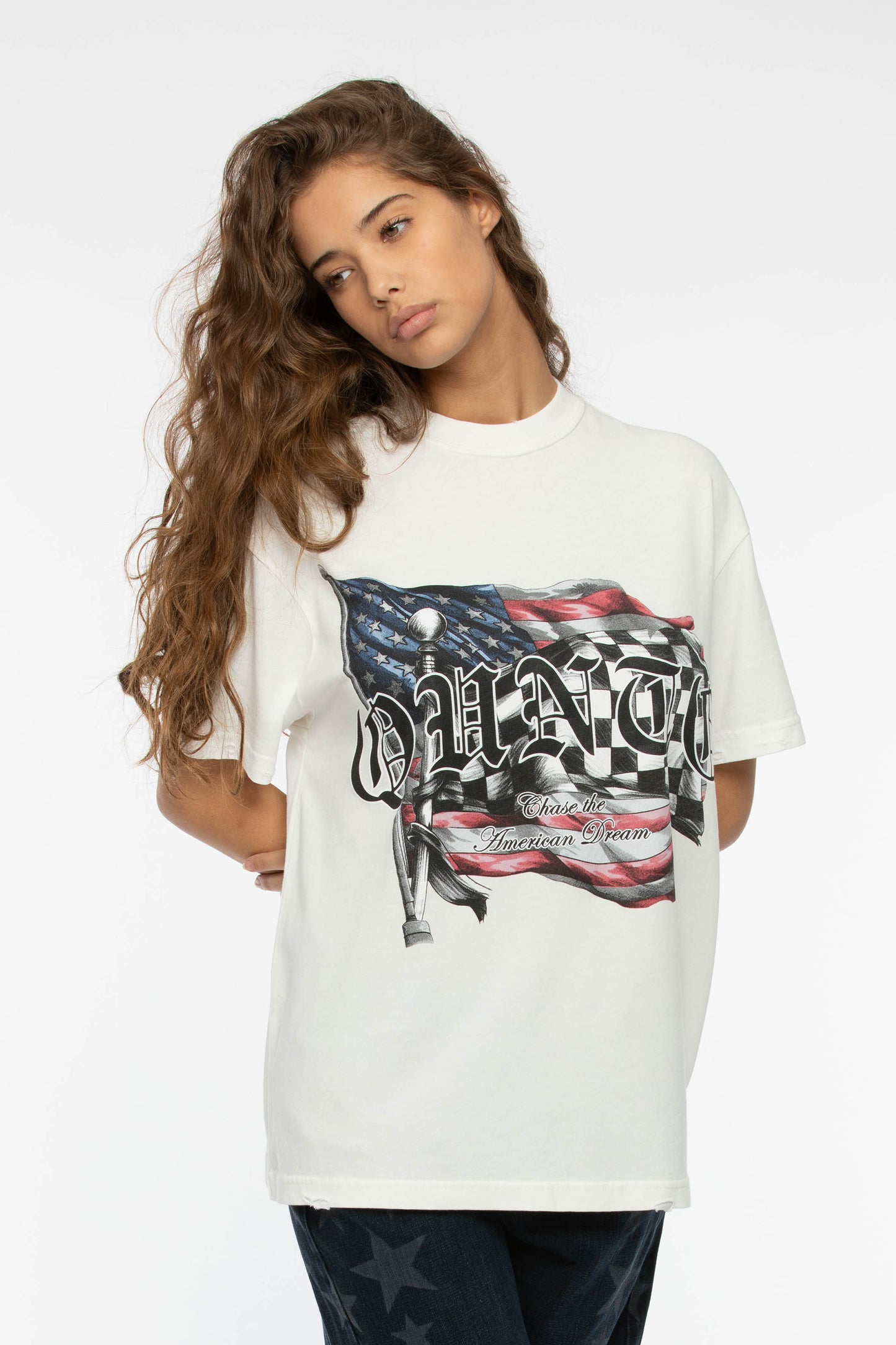 AMERICAN FLAGS T WHITE