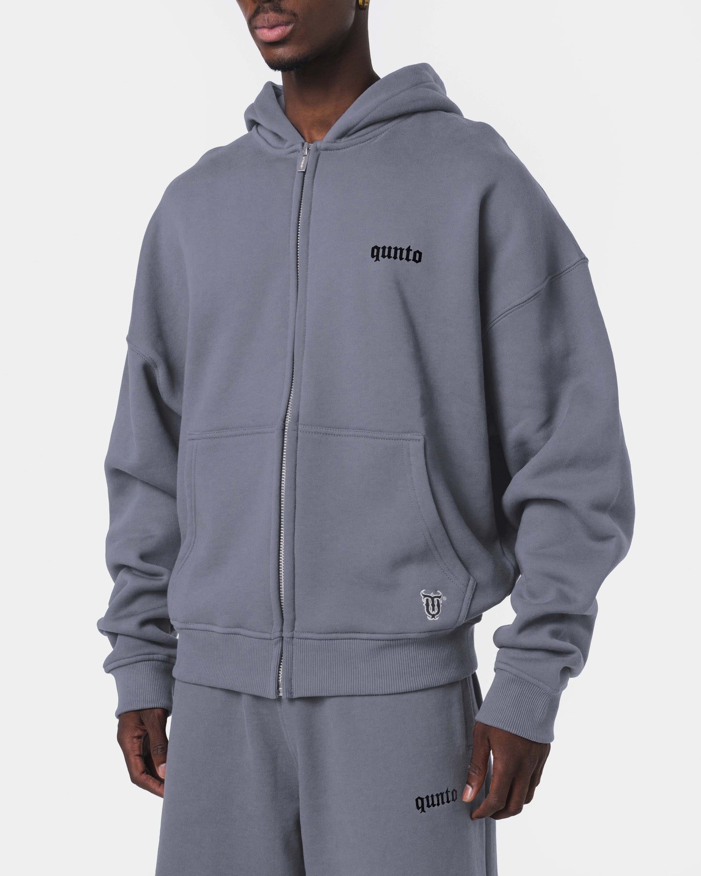 ESSENTIALS ZIPPER HOODIE GREY
