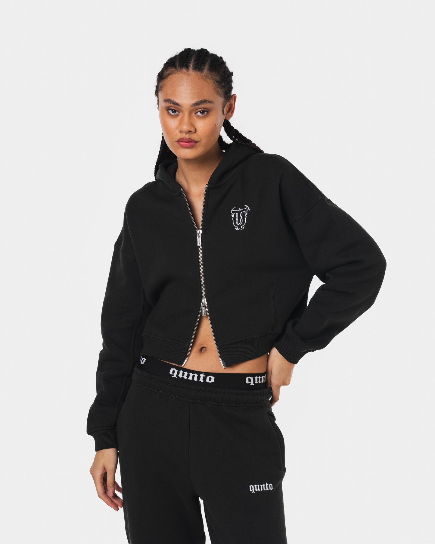 W CROPPED CARDIGAN BLACK