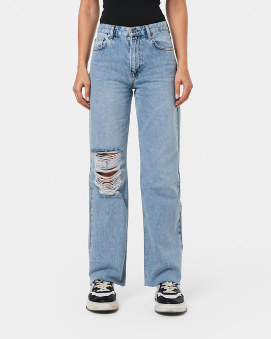 W RIPPED JEANS BLUE