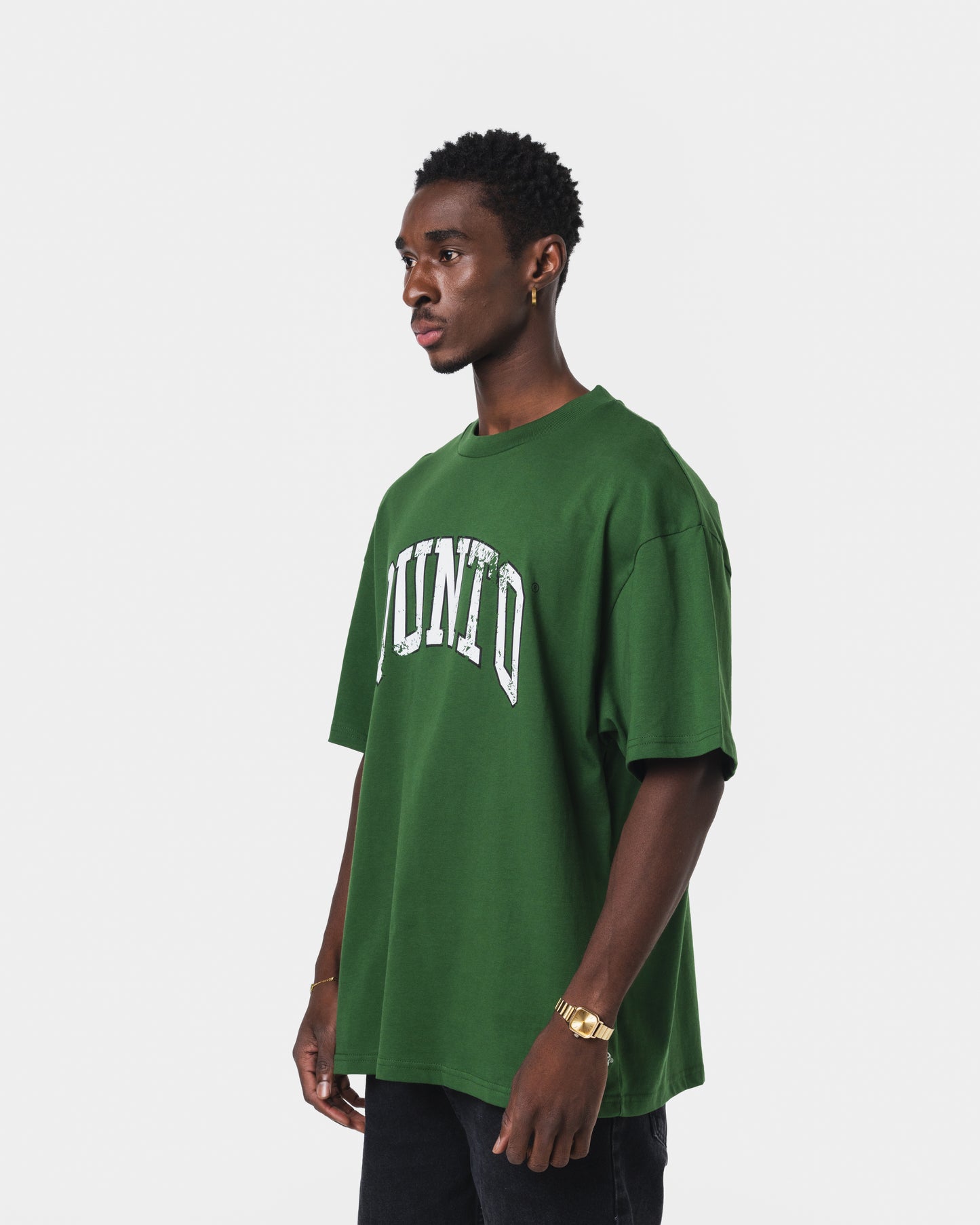 QUNTO WHITE ON GREEN TSHIRT