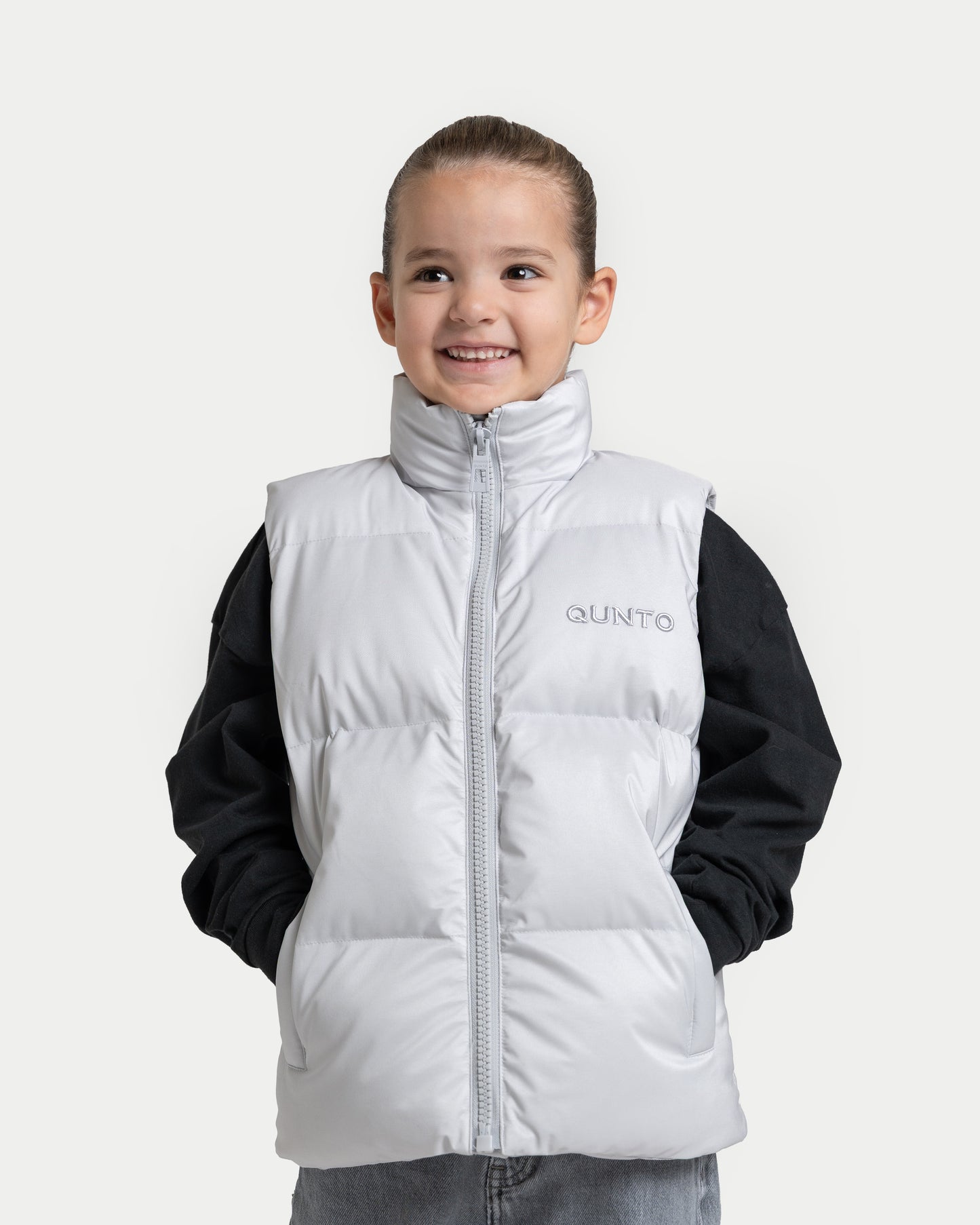 Super Puffer Vest Silver KIDS