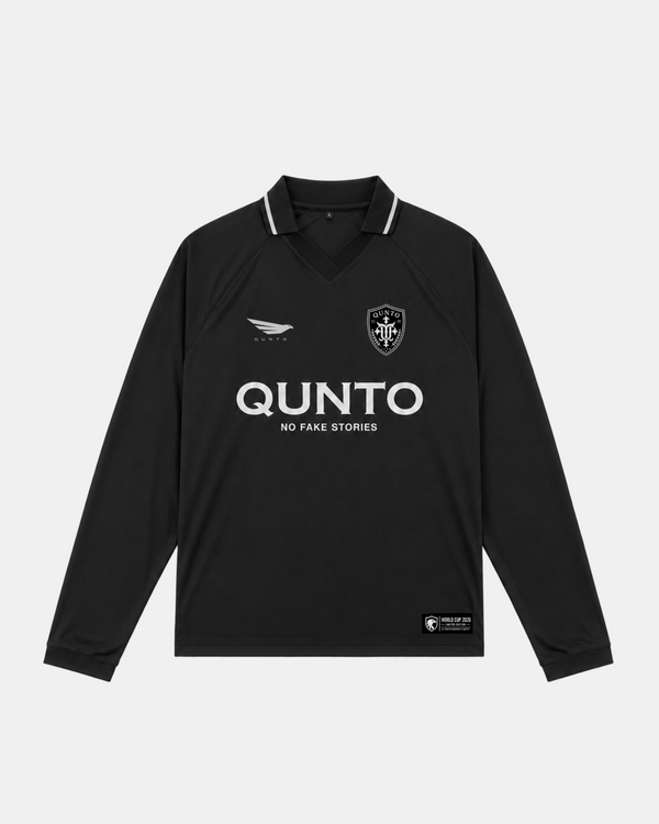 QUNTO Jersey Long Sleeve Black & Silver