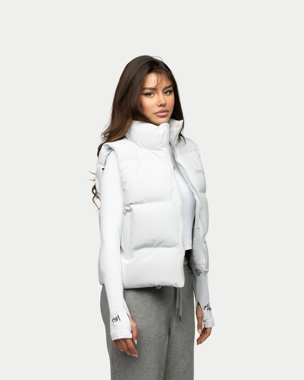 Super Puffer Vest Silver W
