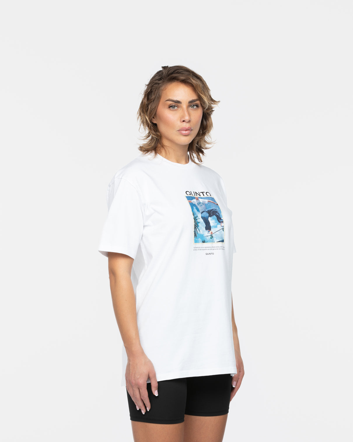 Qunto SK8 T-Shirt White