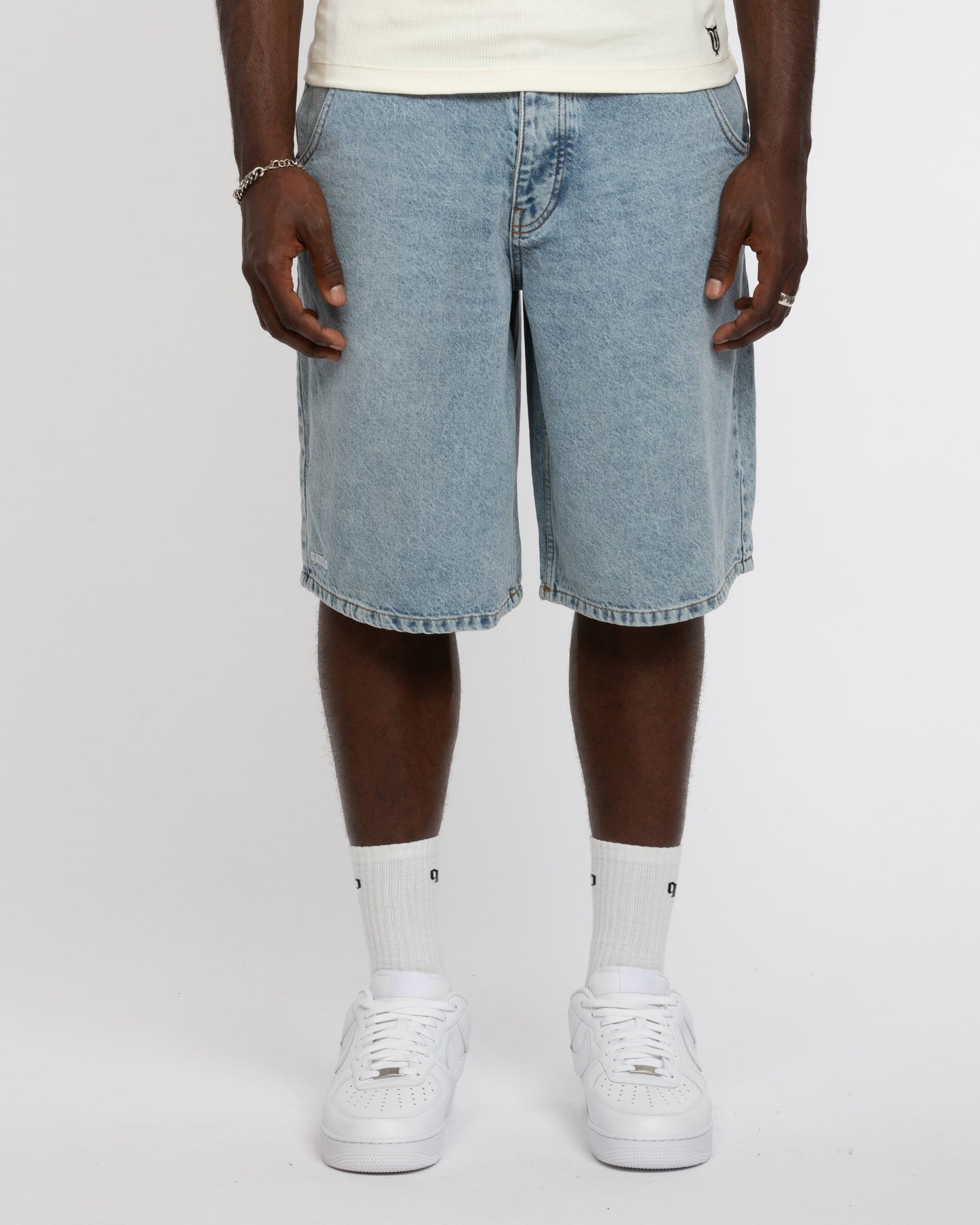 QT DENIM SHORTS BLACK