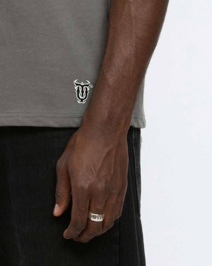 QT BLACK ON GREY TSHIRT