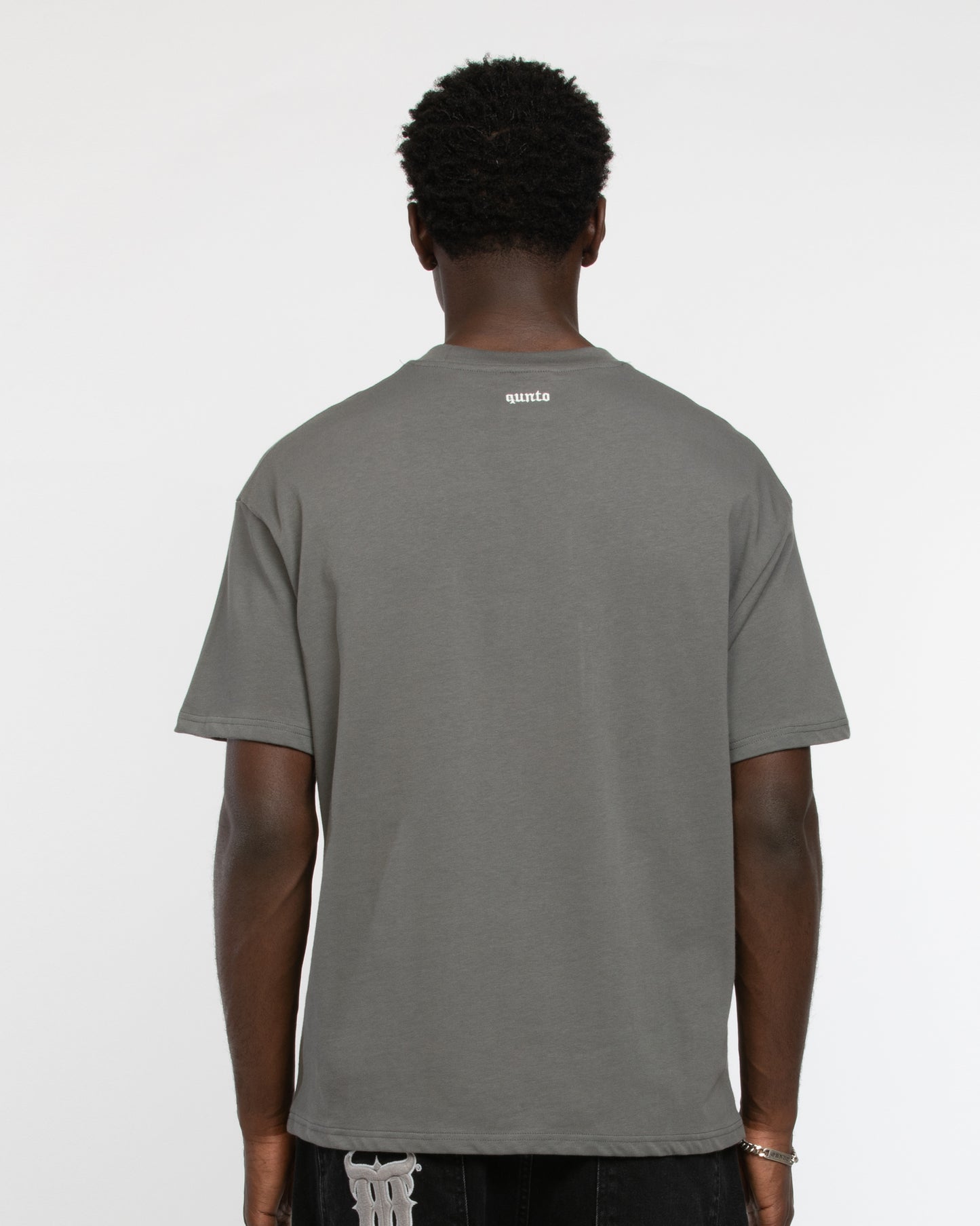 QT BLACK ON GREY TSHIRT