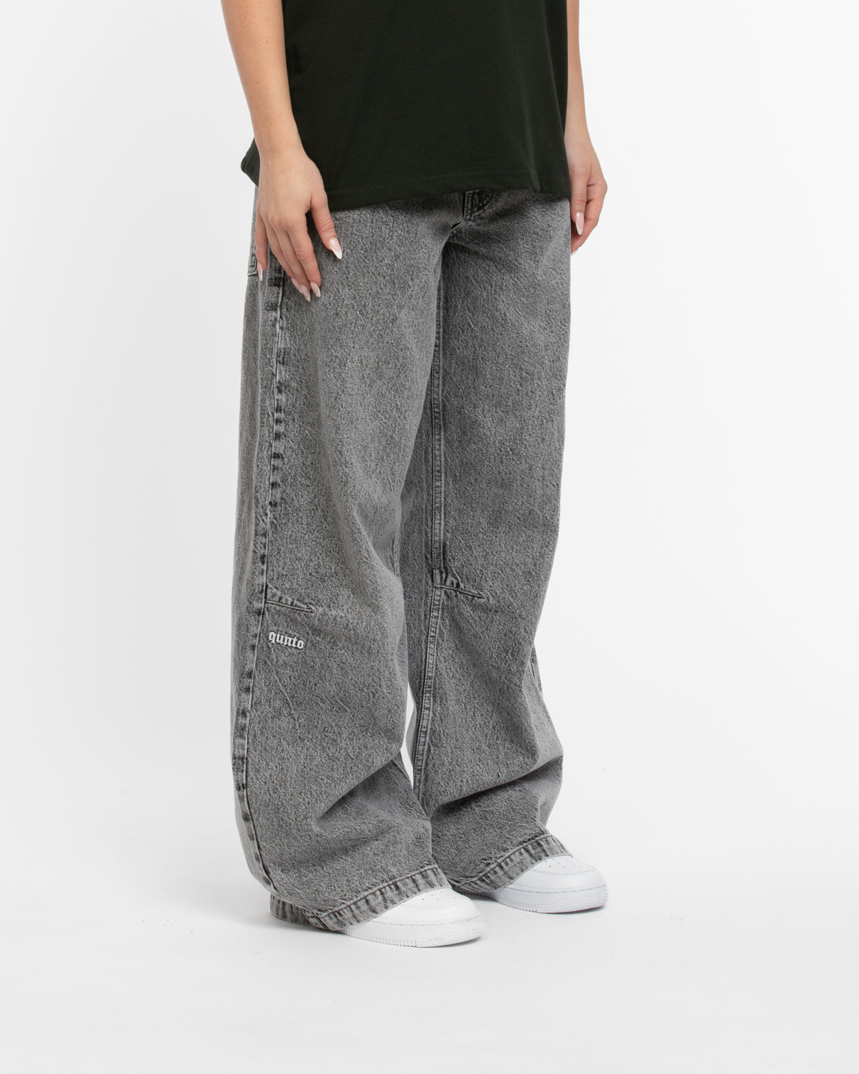 W BAGGY JEANS GREY