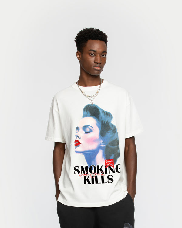 SMOKING KILLS T WHITE