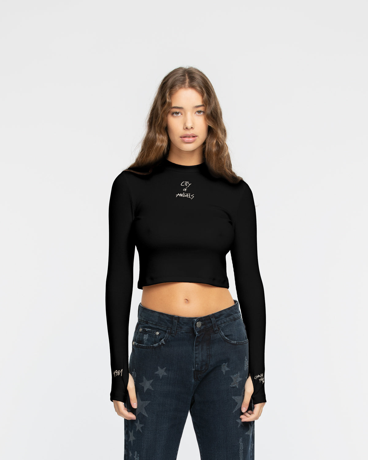 City Of Angels Long Sleeve Black W