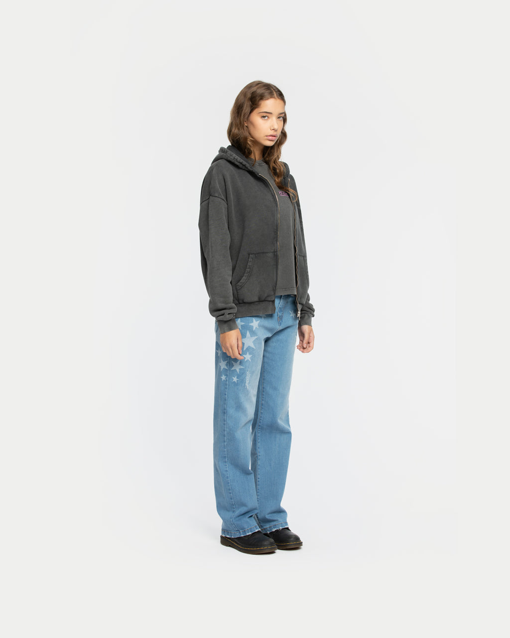Warning Zip Hoodie
