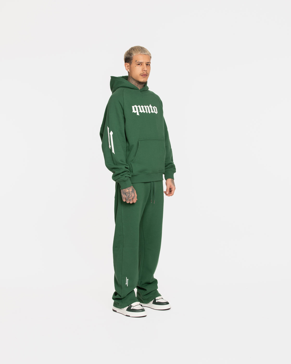 Hoodie Arrows Dark Green