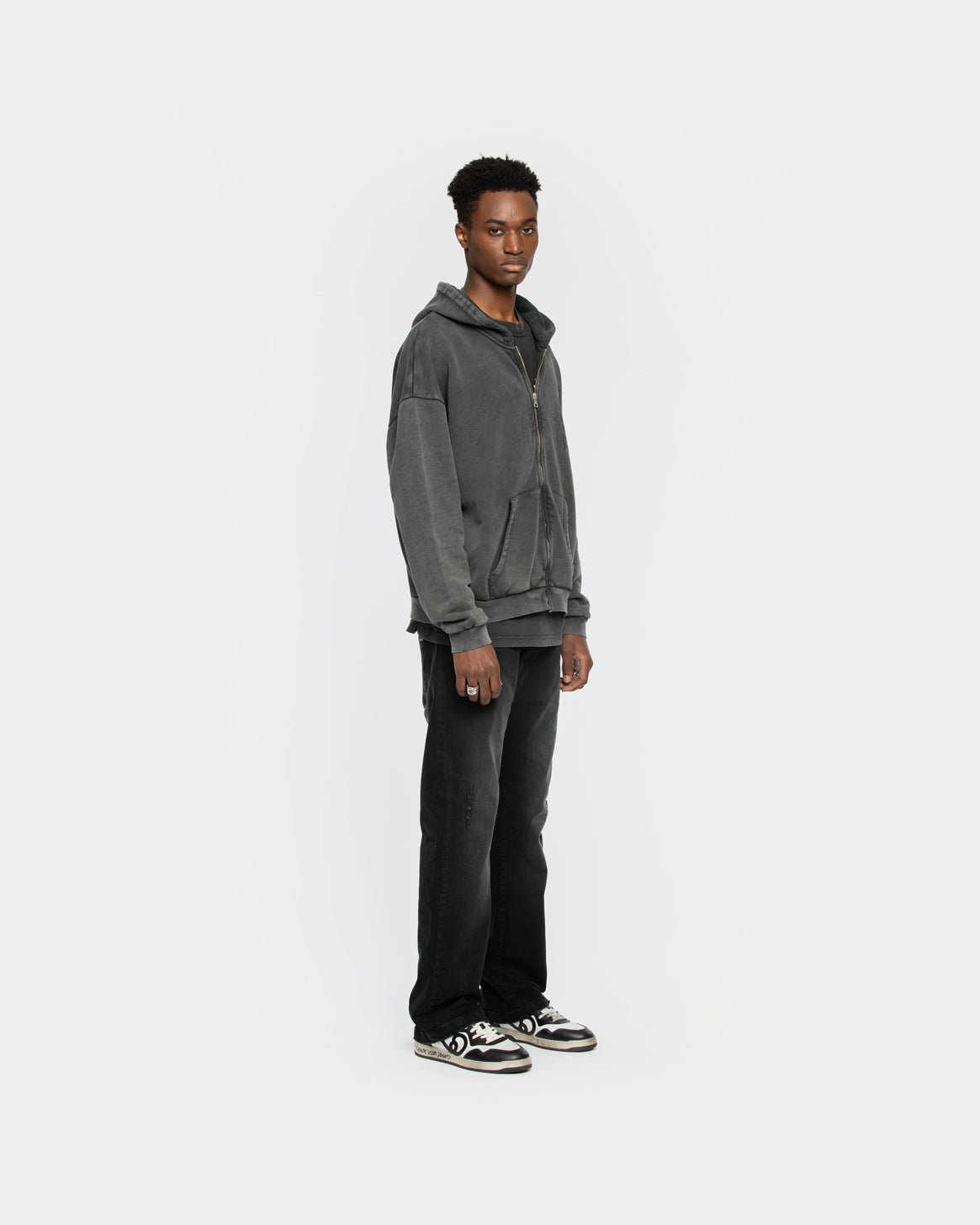 Warning Zip Hoodie