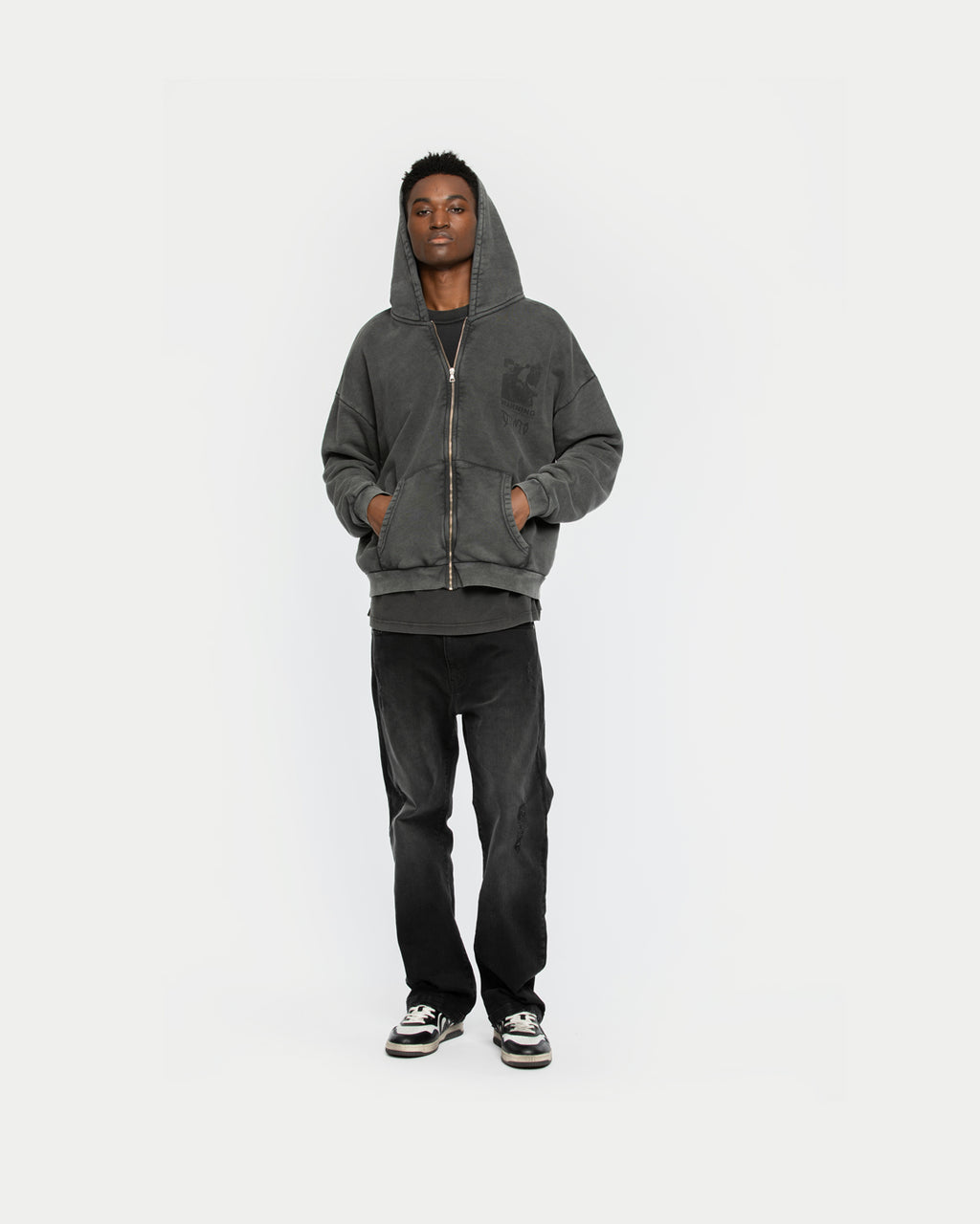 Warning Zip Hoodie