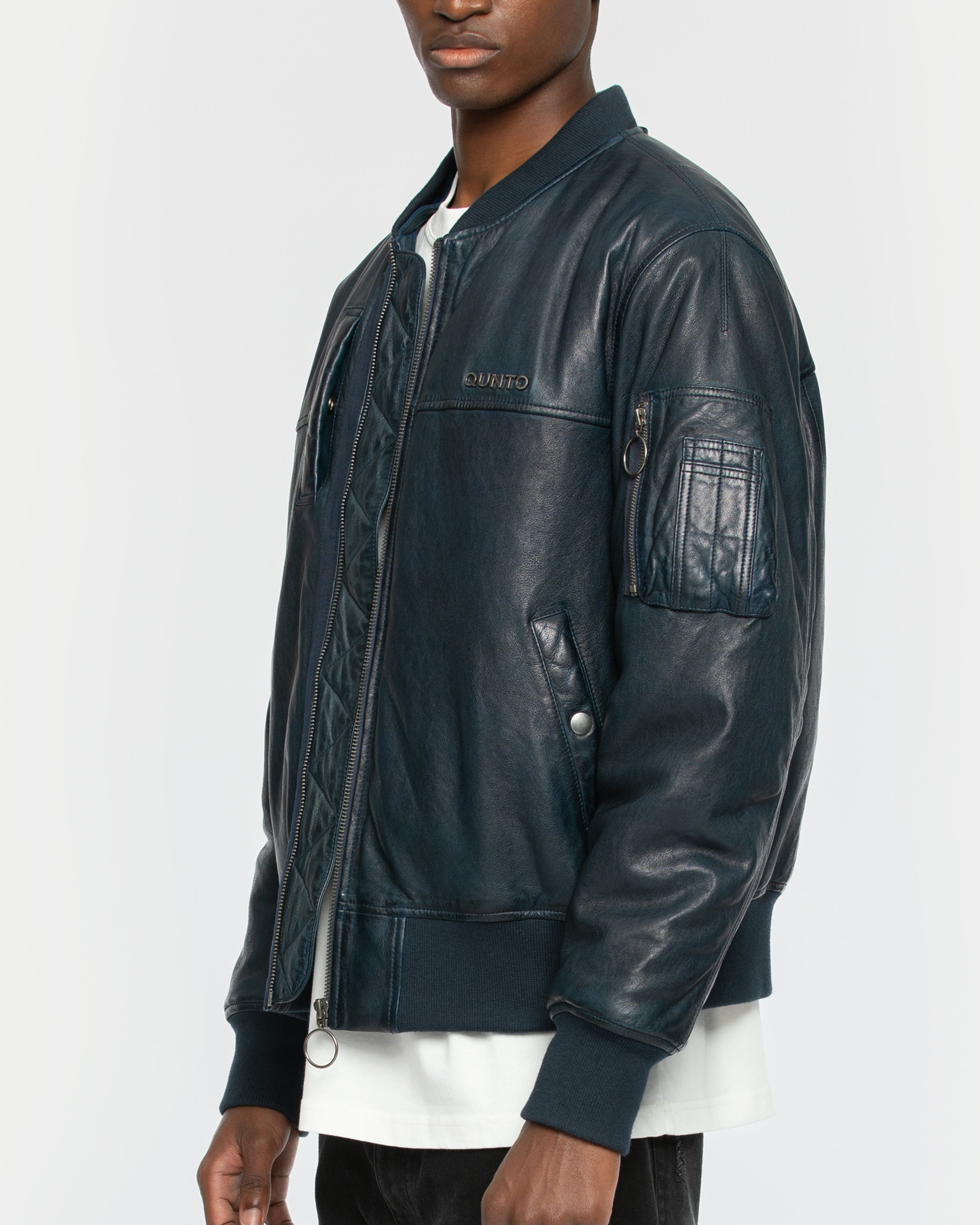 Blue Leather Jacket