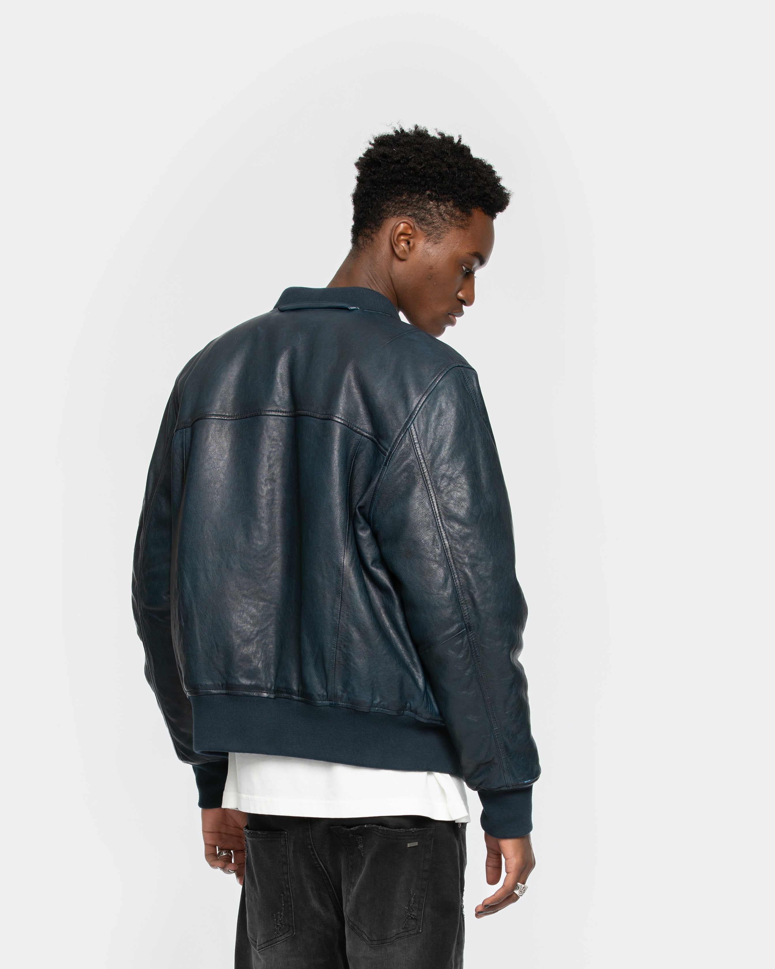 LPJAM Fashion Ryan Gosling Blue Bomber Jacket | The Chase for Blue Genuine Leather  Jacket For Men at Amazon Men's Clothing store