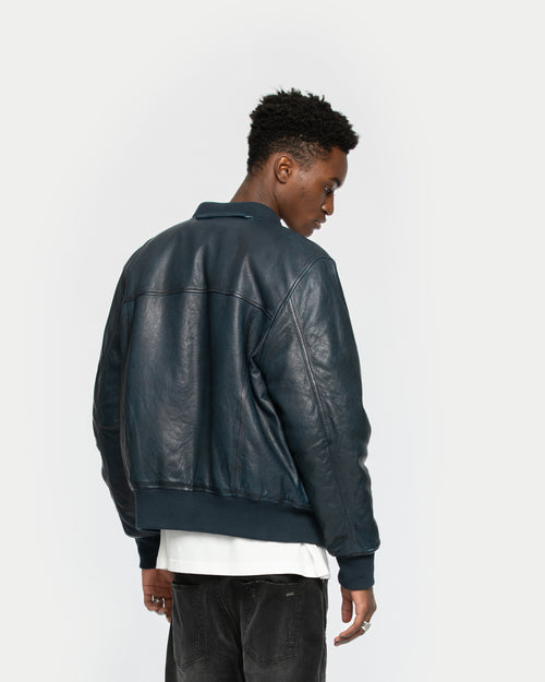 Blue Leather Jacket