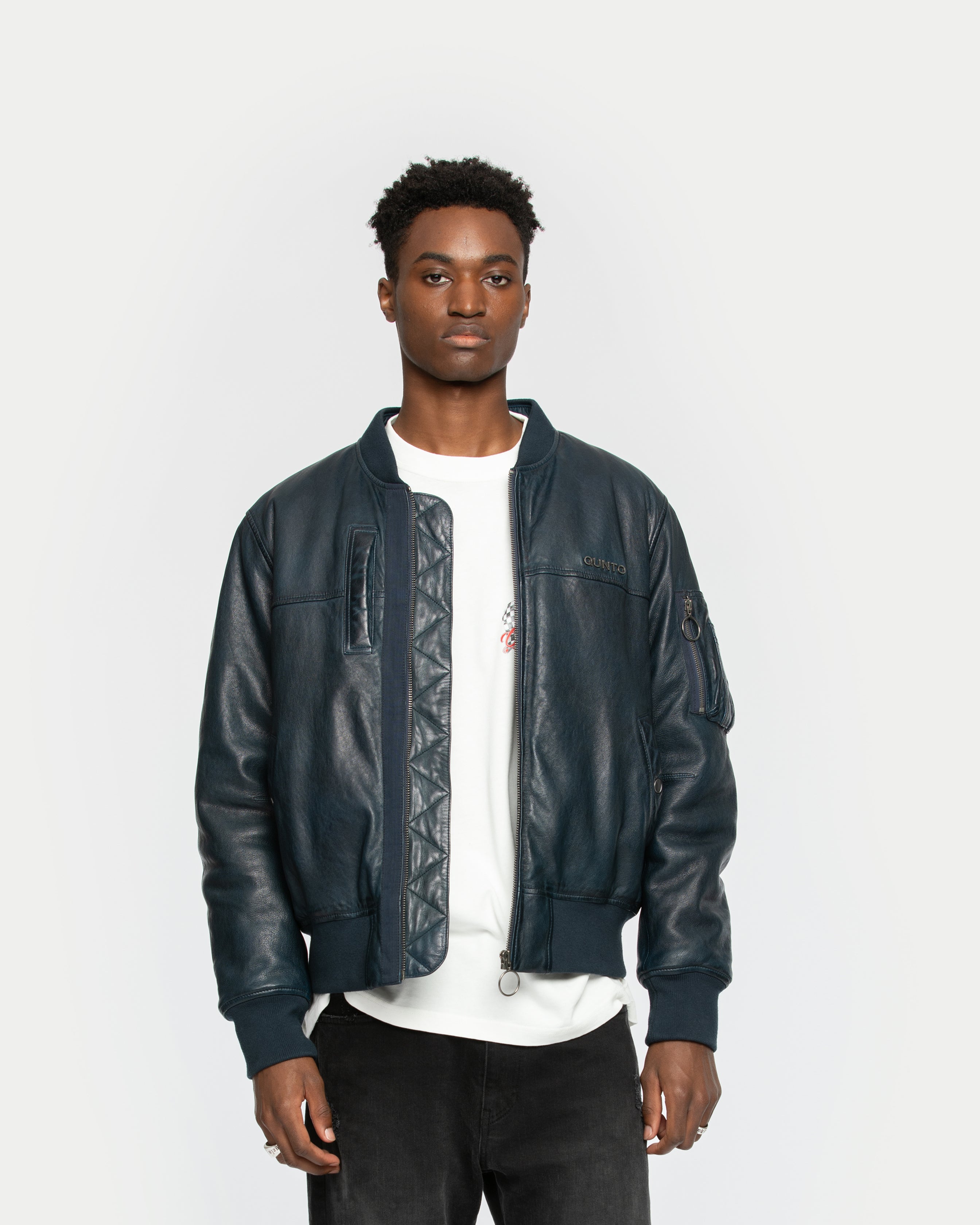 Blue Leather Jacket