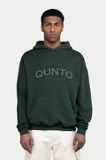 Qunto Mesh Logo Hoodie Green
