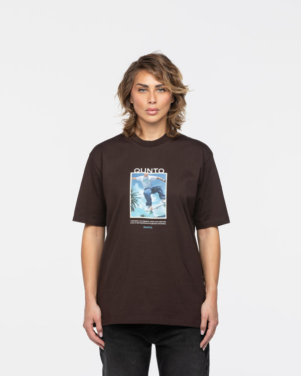 Qunto SK8 T-Shirt Brown