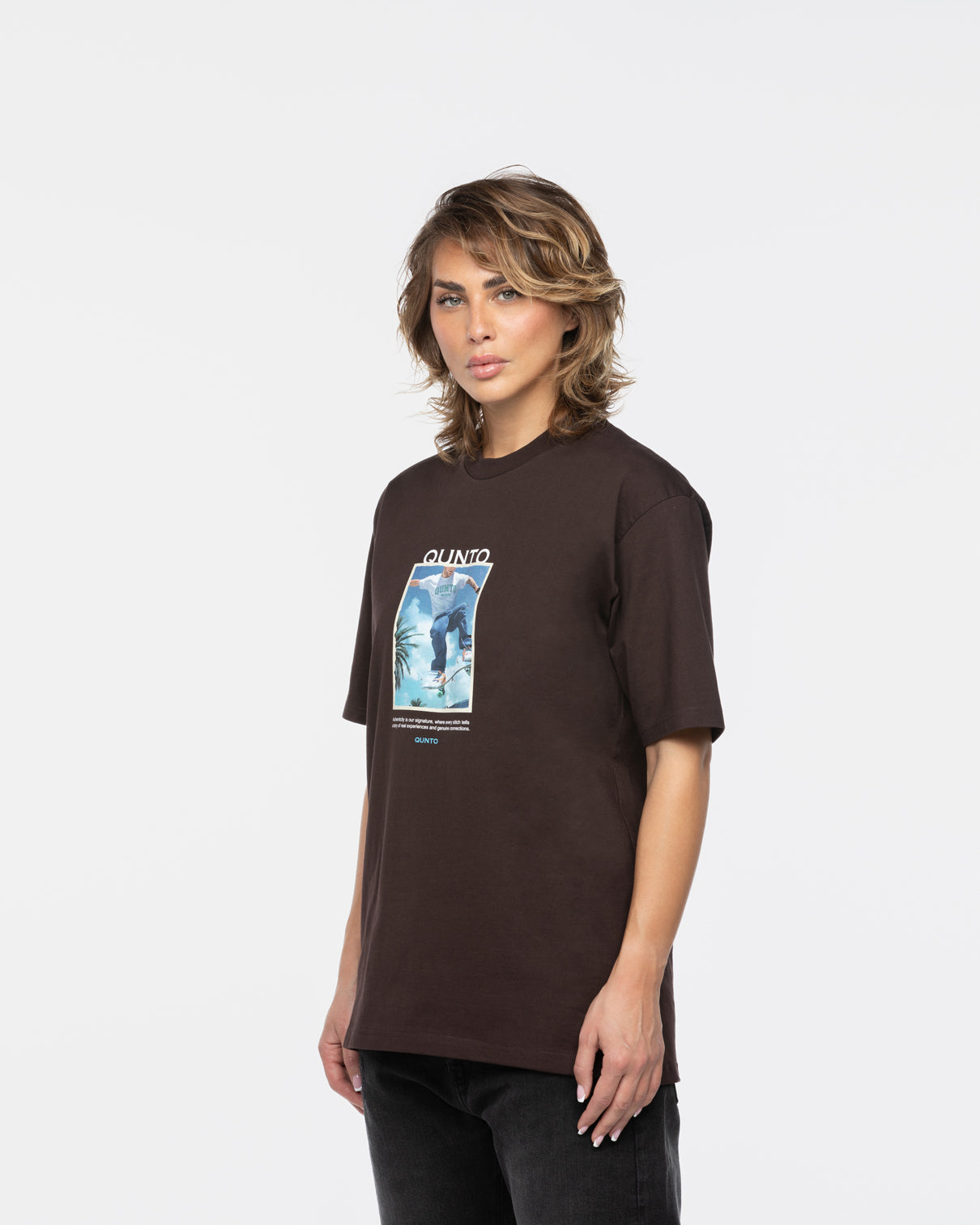 Qunto SK8 T-Shirt Brown