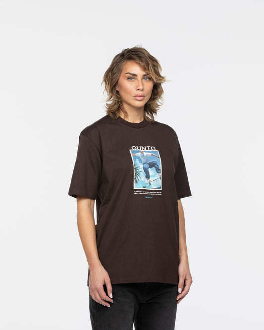 Qunto SK8 T-Shirt Brown