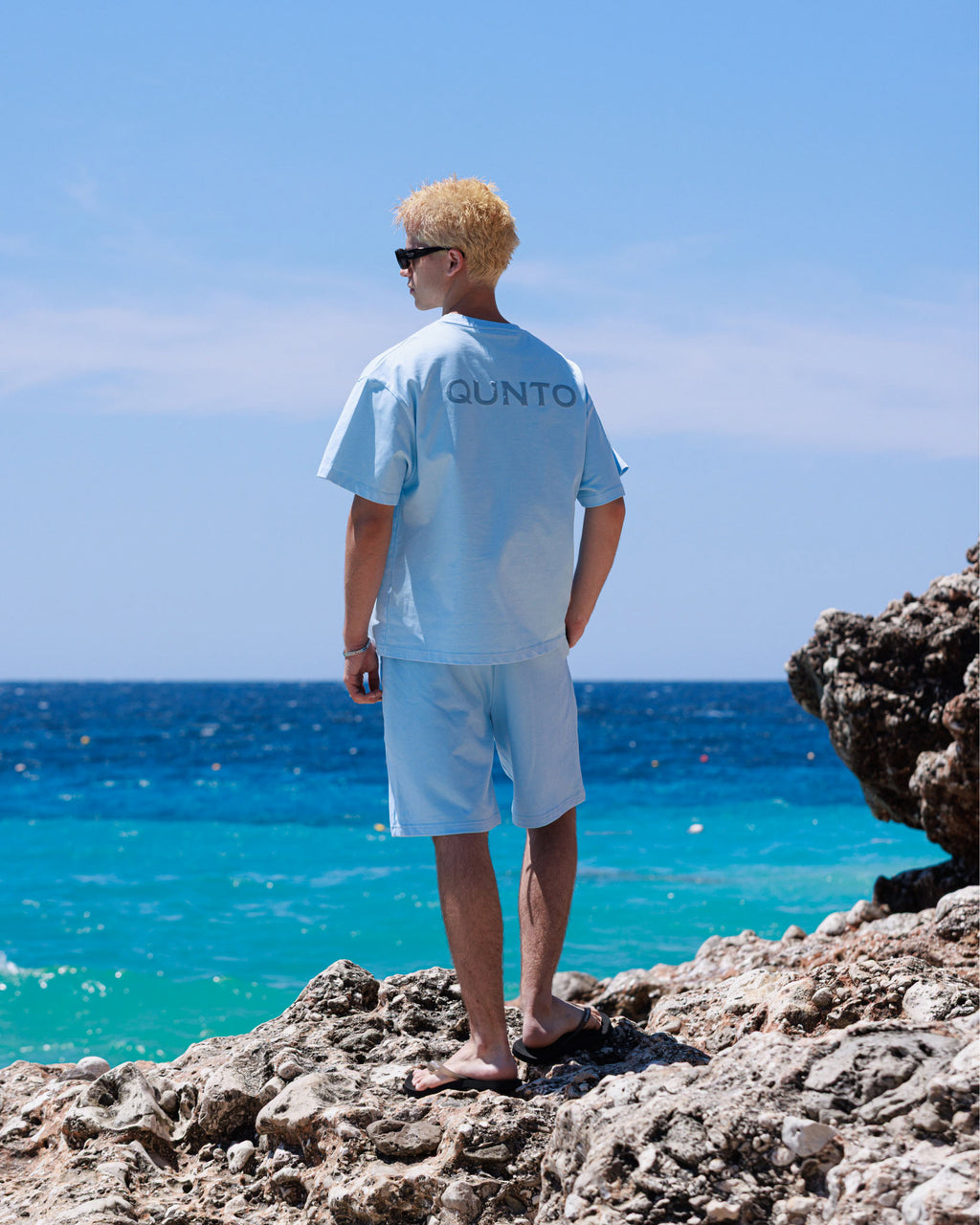 Back Logo T-Shirt / Blue