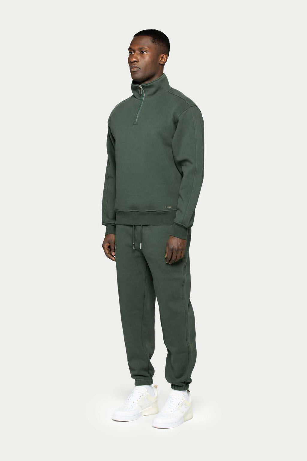 Super Heavy Half-Zip Green