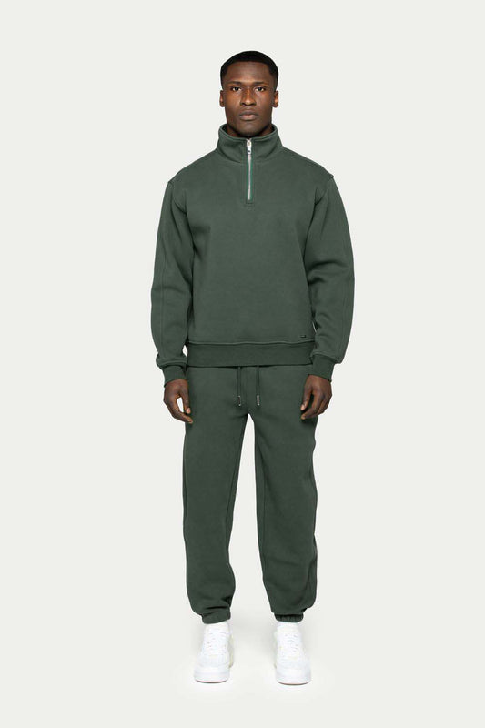 Super Heavy Half Zip Green